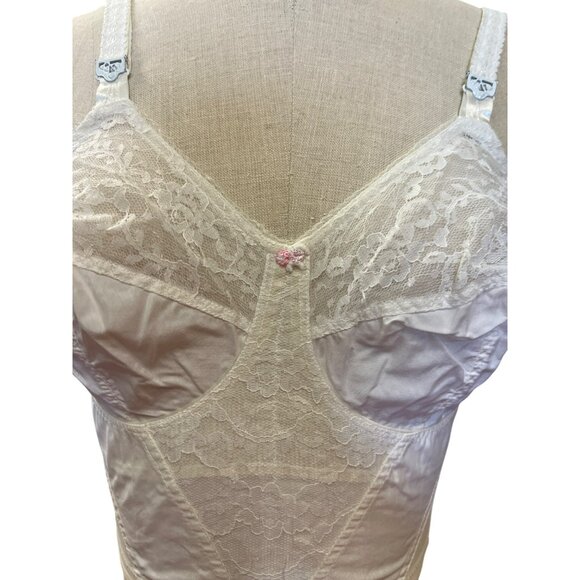 Vintage Lingerie Union Made Fantasia Original Lilyette White Lace Bustier Corset - Picture 4 of 12